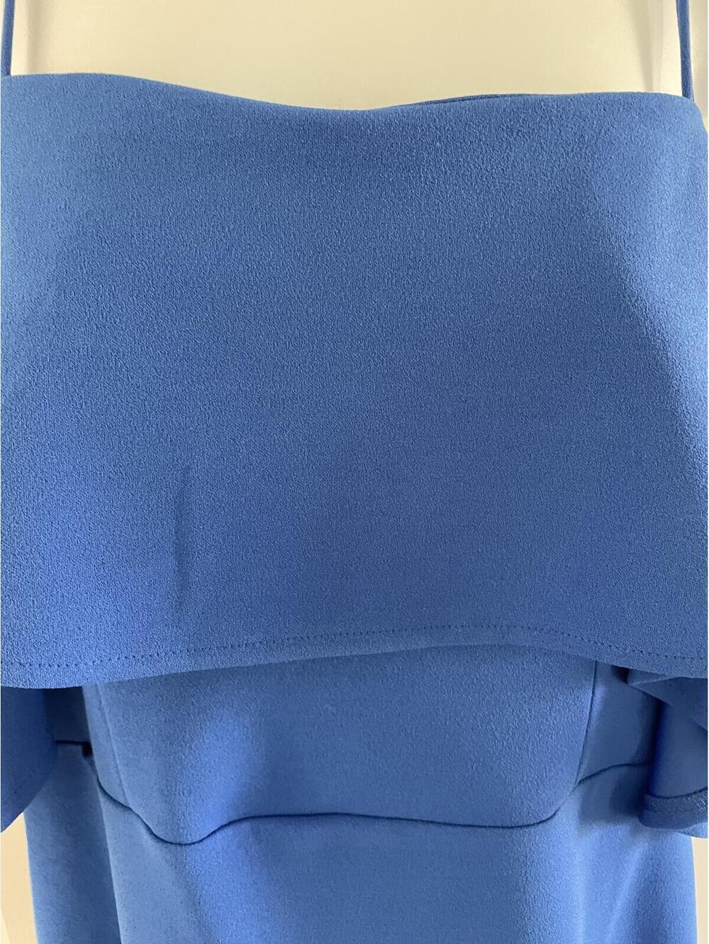 Blue Spaghetti Strap Ruffle Dress - Picture 3 of 9